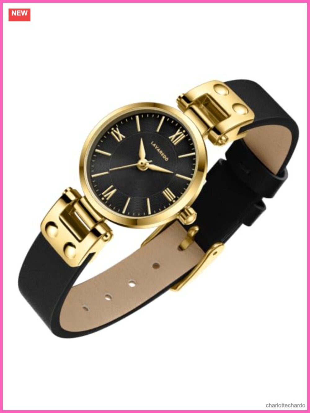 Small Gold Leather Wrist Watch Elegant Classic Dress Watch for Women
